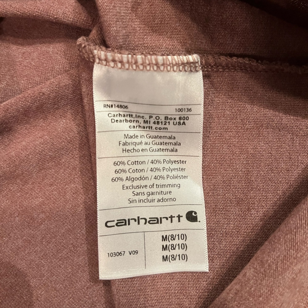 Carhartt Heavyweight Short Sleeve Pocket T-Shirt Heathered Apple Butter Medium - Picture 6 of 6